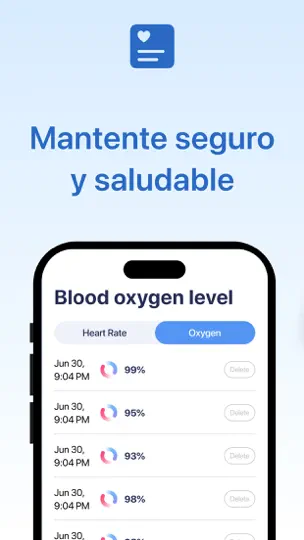 Captura de pantalla de Blood Oxygen App en iPhone 7