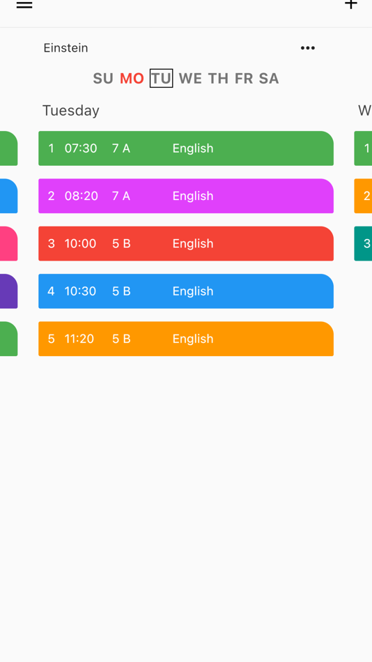 #1. Class Timetables (iOS) Podle: Brasilia Tec