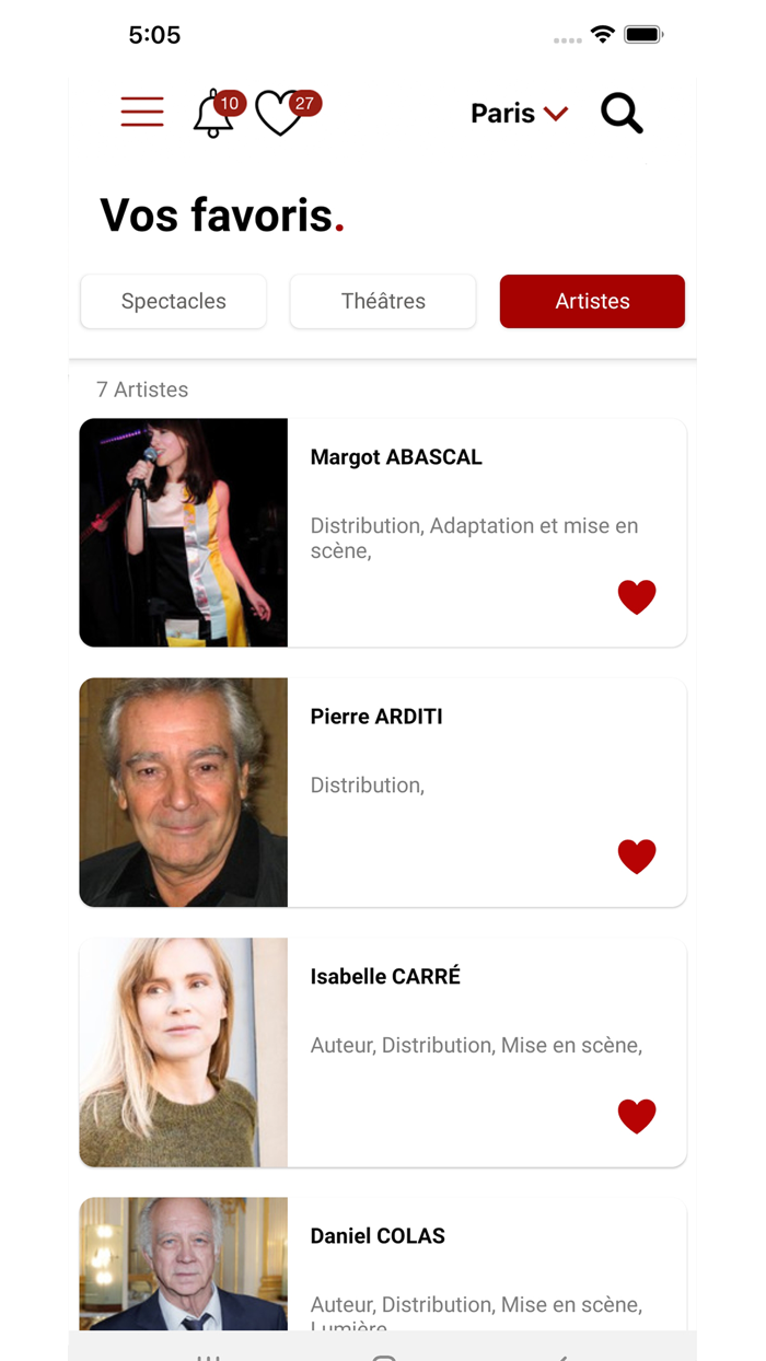 Theaters and producers TPA.FR