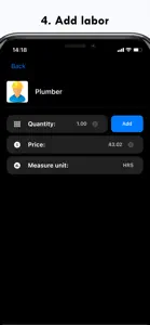 Contractor Estimator screenshot #4 for iPhone