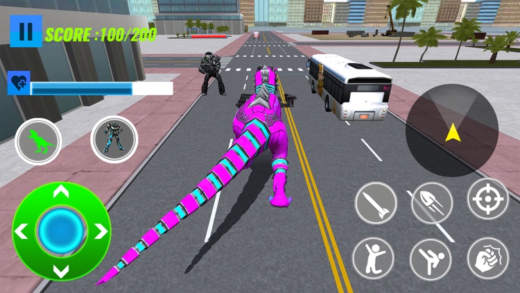 Transform Dino Robot Car Game screenshot-3