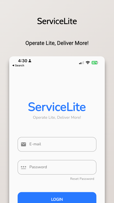 ServiceLite for Field Teams Screenshot