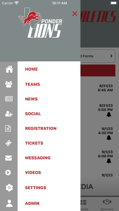 Ponder Lions Athletics Screenshot