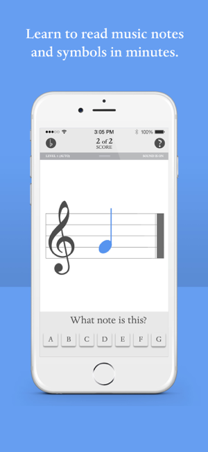 「Blue Note Music Flash Cards」のスクリーンショット