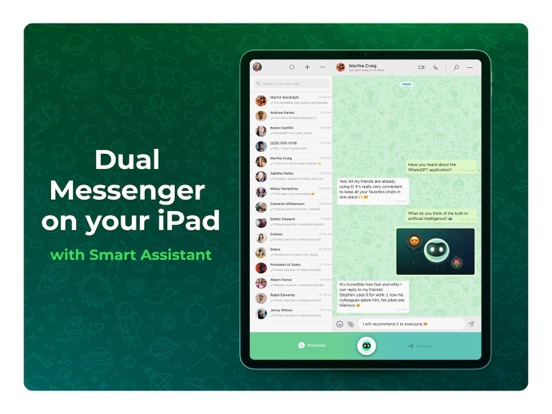 Dual Messenger Web Plus iPad screenshot 1 - Social Networking app
