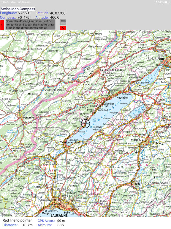Screenshot #4 pour Swiss Map Compass