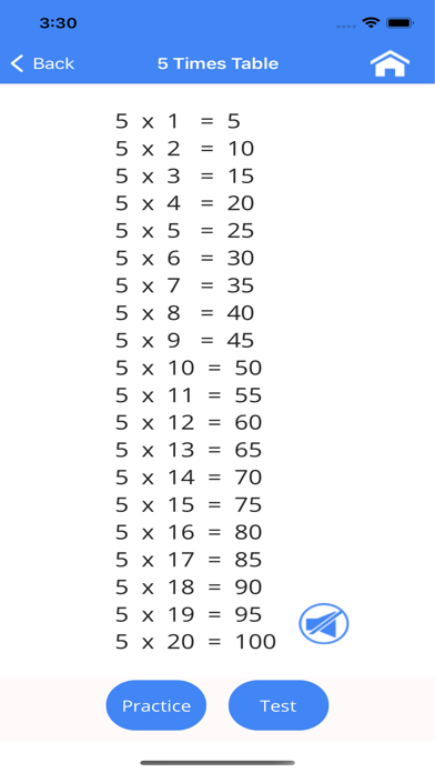 Multiplication Tables. Screenshot