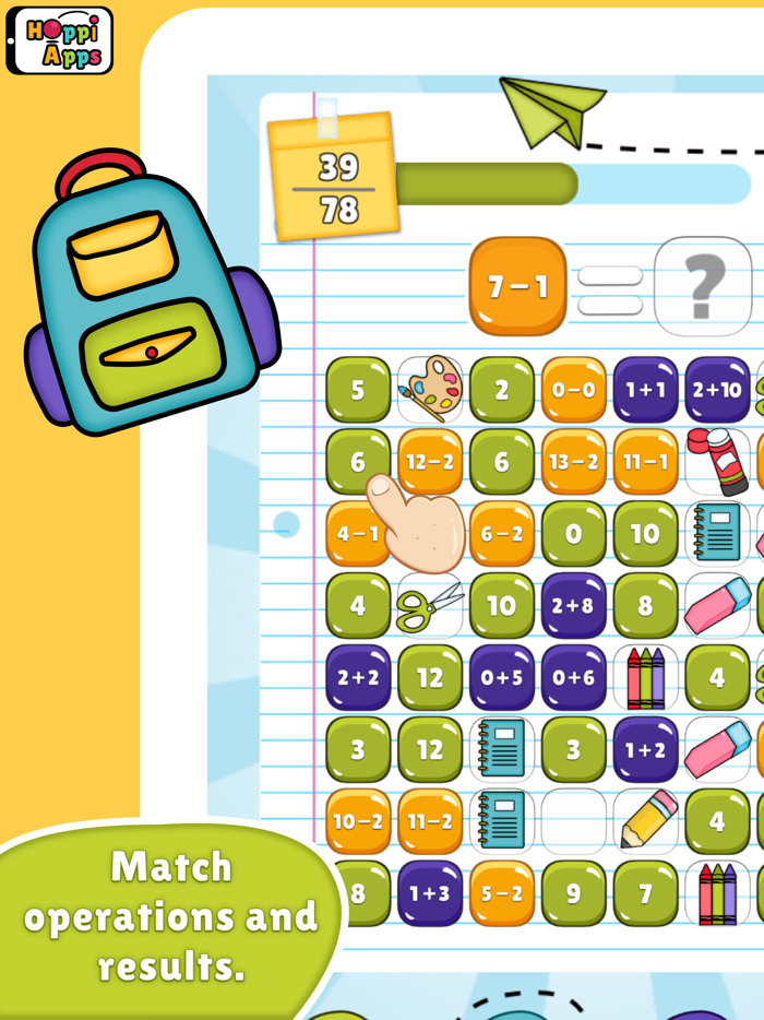 MatHop -- math game operation
