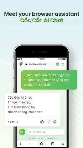 Game screenshot Cốc Cốc: Browser & AI Chat apk