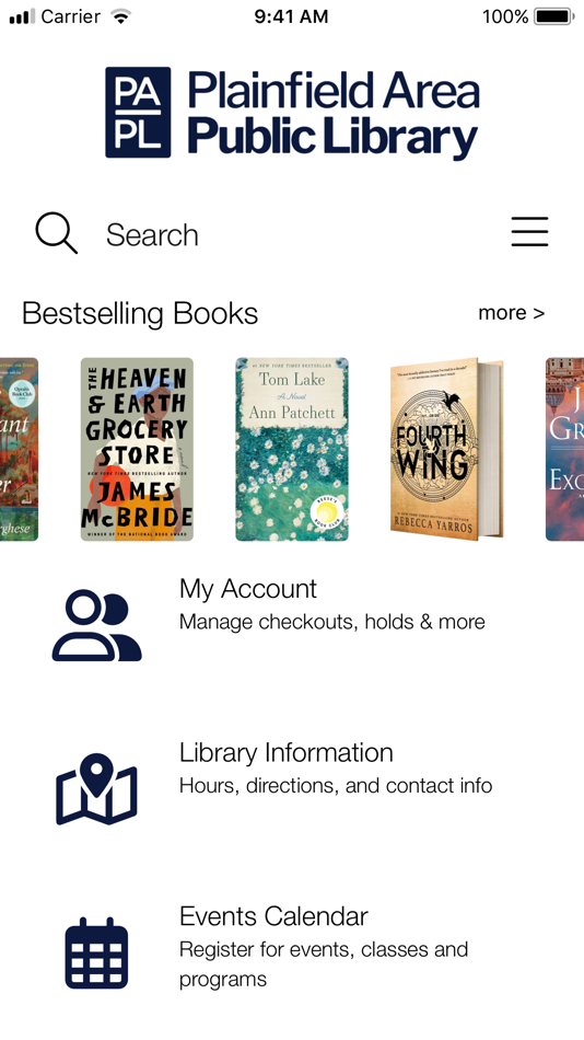 #1. Plainfield Area Public Library (iOS) 由: Plainfield Public Library App