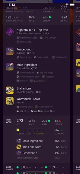 Game screenshot Destiny Trials Report apk