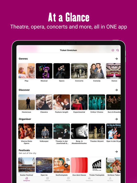 Ticket Gretchen - Event App iPad screenshot 2 - Entertainment app