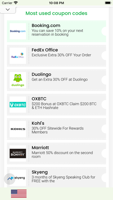 1001 Promo Codes Screenshot