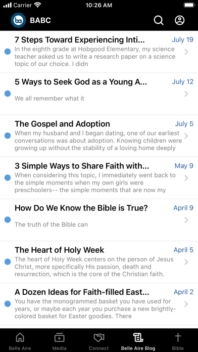 Belle Aire Baptist Church Screenshot
