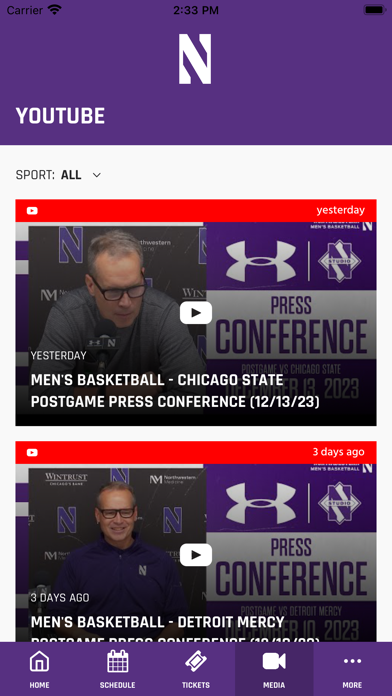 Northwestern Wildcats Screenshot