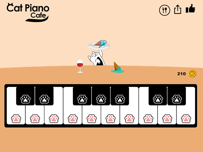 Cat Piano Cafe Cute Cat Games