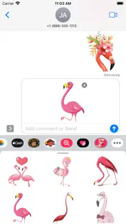 flamingo tropical stickers iphone screenshot 3