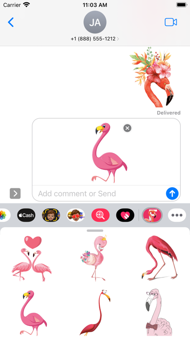 Flamingo Tropical Stickers Screenshot