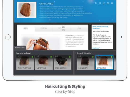 Filmbook Cosmetology iPad screenshot 4 - Education app