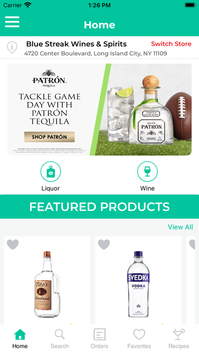 Blue Streak Wines & Spirits Screenshot