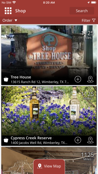 Wimberley Visitor App Screenshot