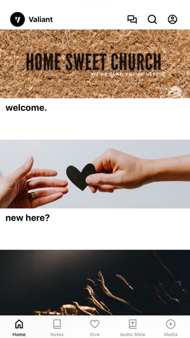 Valiant Church App Screenshot