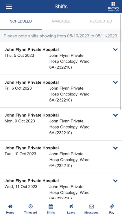 MyTime - Ramsay Health Care