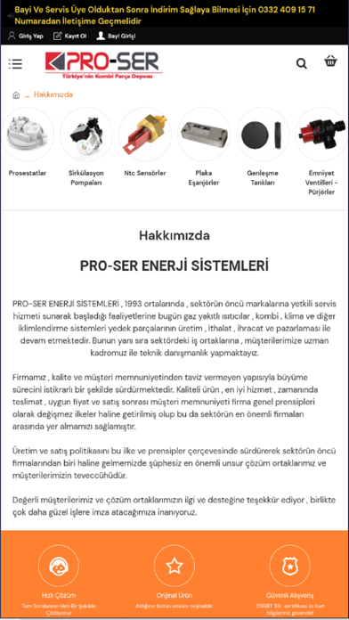 PRO-SER | Kombi Parça Deposu Screenshot