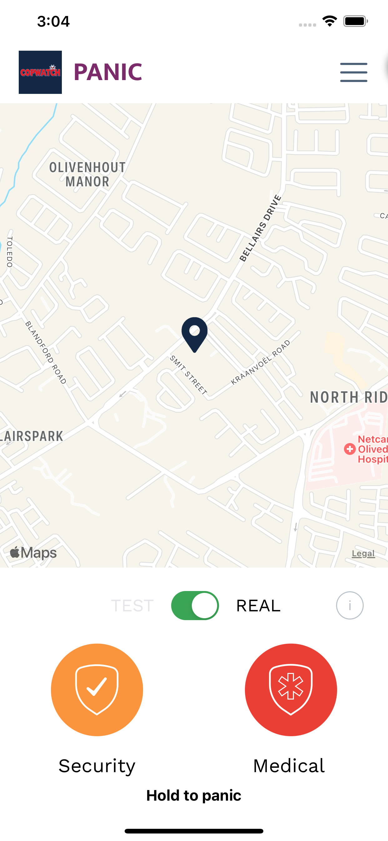 Copwatch Panic App