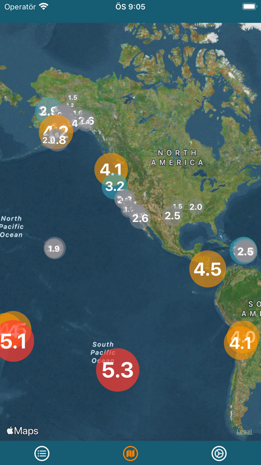 #1. Earthquake xMag (iOS) 由: tamer bayramogullari