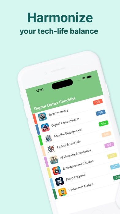 Screenshot #2 pour Digital Detox Checklist
