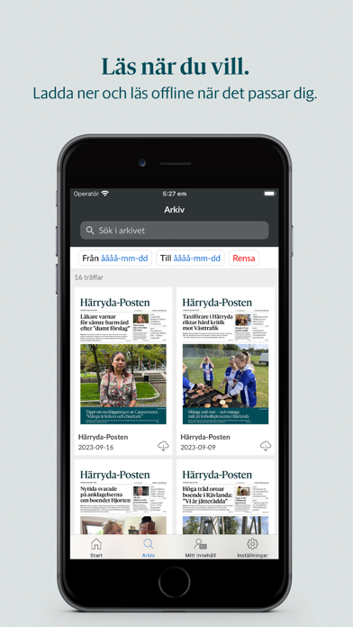 Härryda-Posten e-tidning Screenshot