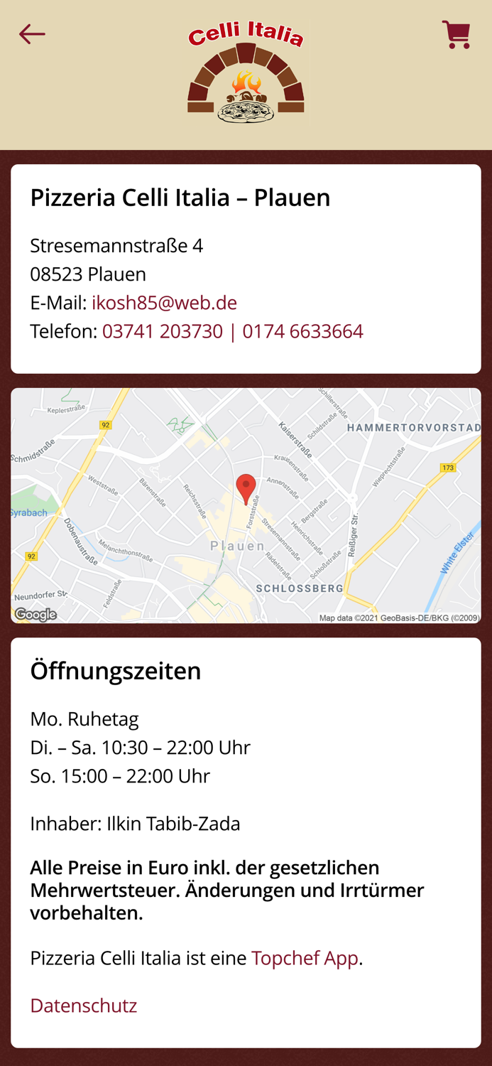 Pizzeria Celli Italia Plauen