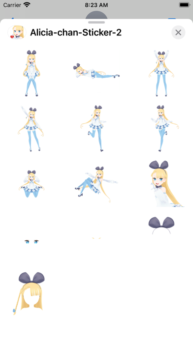 Screenshot #1 pour Alicia chan autocollant 2
