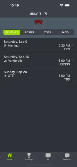 Game screenshot UNLV Football Schedules mod apk