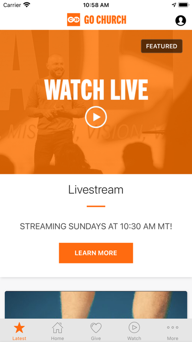 The Go Church App Screenshot