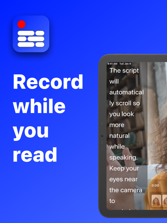 Teleprompter: Scripted Videos iPad screenshot 1 - Business app