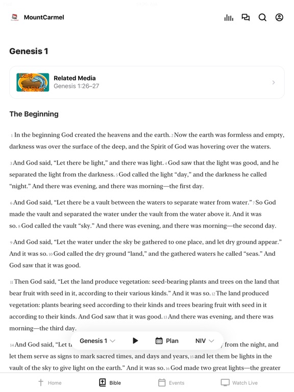 Mount Carmel Baptist Church iPad screenshot 2 - Education app