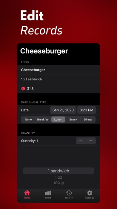 Carb Tracker+ Screenshot