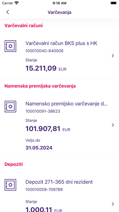BKS mBanka Slovenija Screenshot