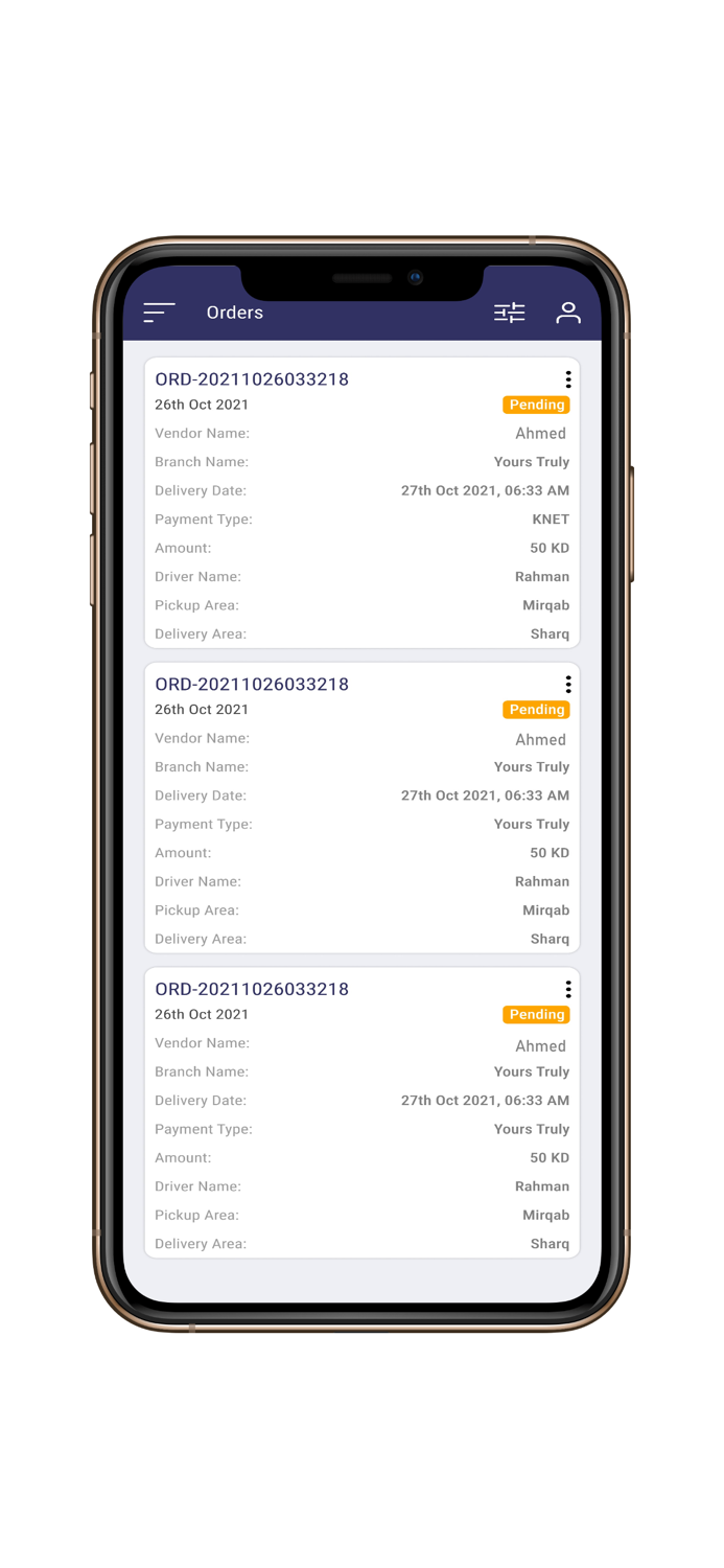 Tarish - Delivery Service