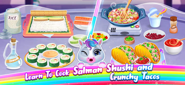 Cute Chef Unicorn Cook Recipes