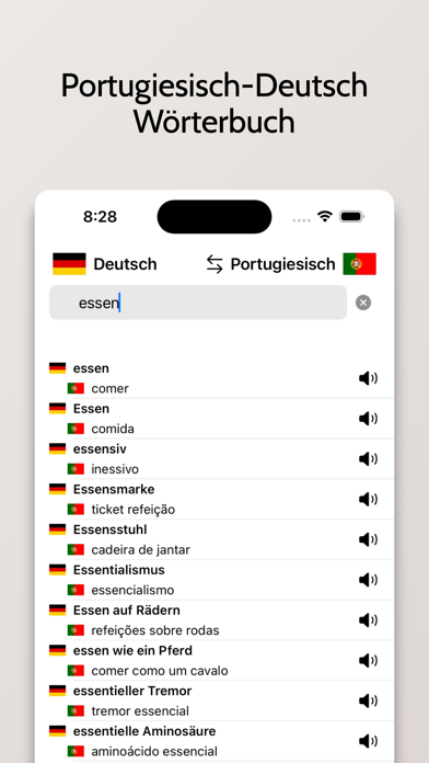 Portugiesisch-Deutsch Screenshot