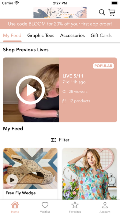 Mint Blossom Boutique Screenshot