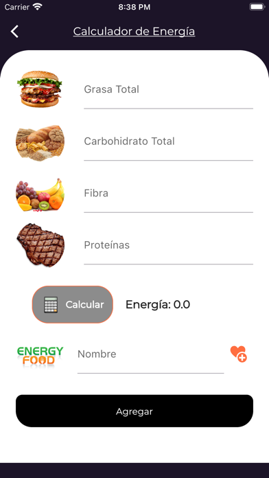 Energy Food Screenshot