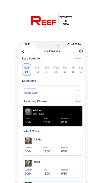 Reef Fitness Screenshot