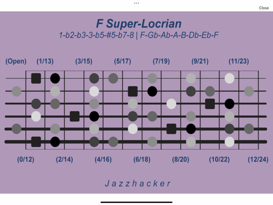 Jazzhacker Scales for Guitar iPad screenshot 4 - Music app