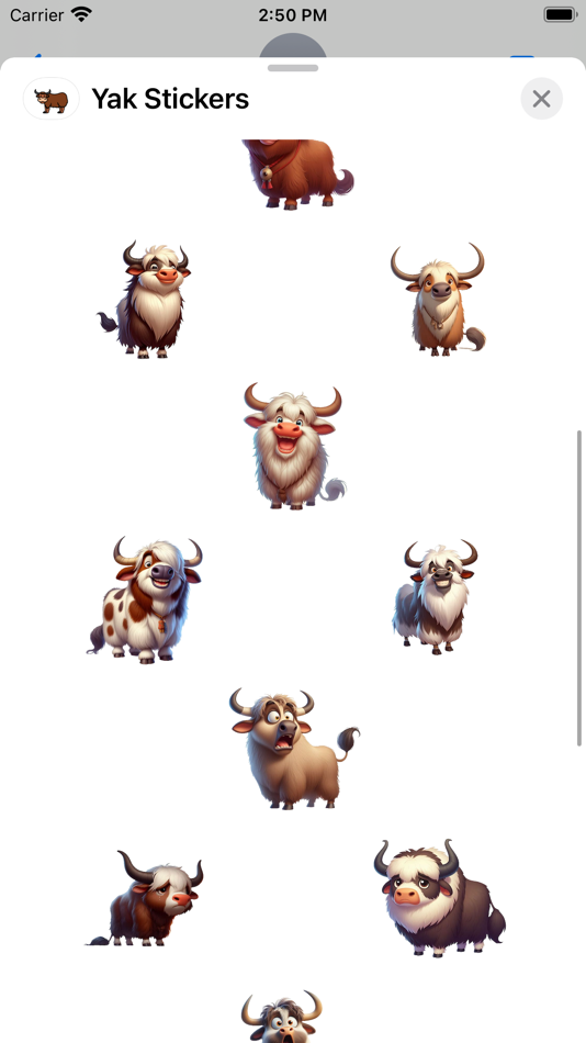 #2. Yak Stickers (iOS) Podle: Paul Scott