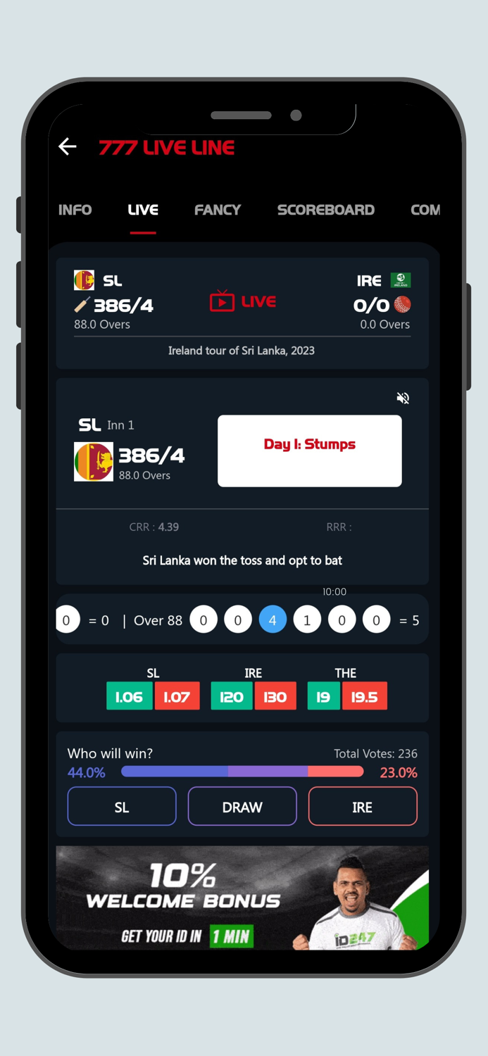 777 Cricket Live Line