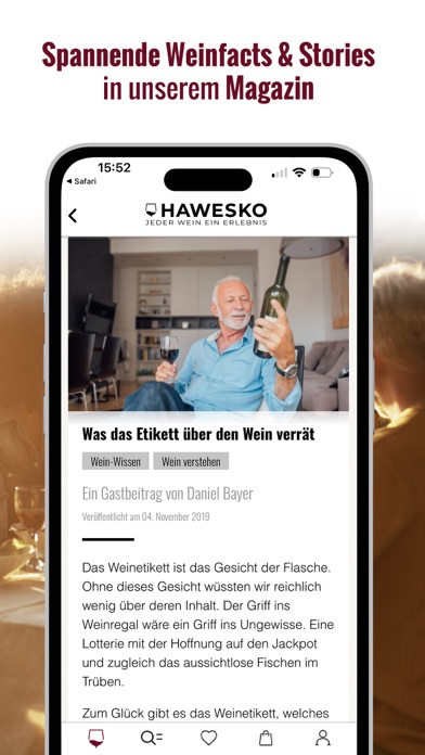 Hawesko - Wein mobil kaufen Screenshot